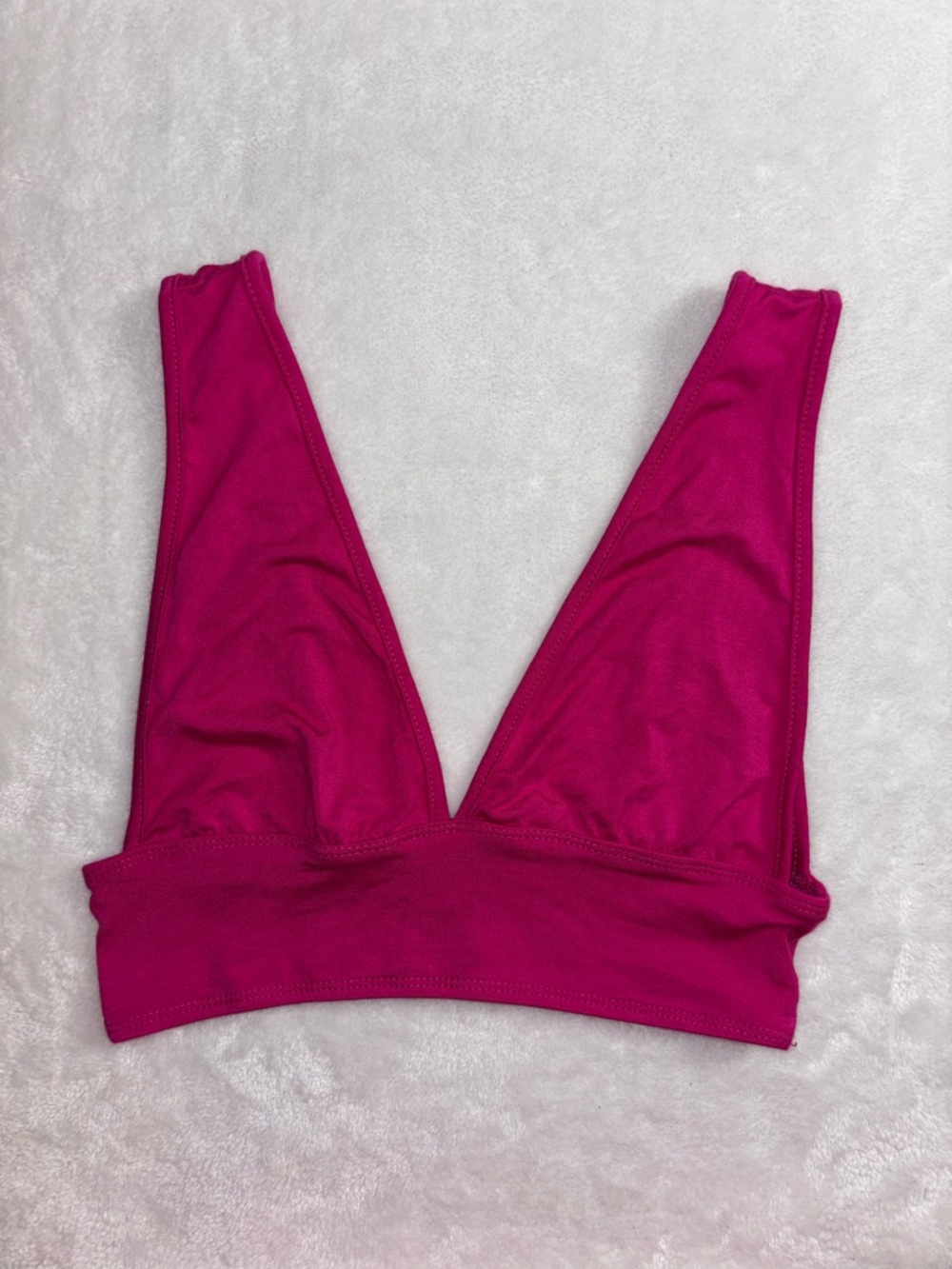 SHEIN Plunge Wireless Bralette - Magenta Pink